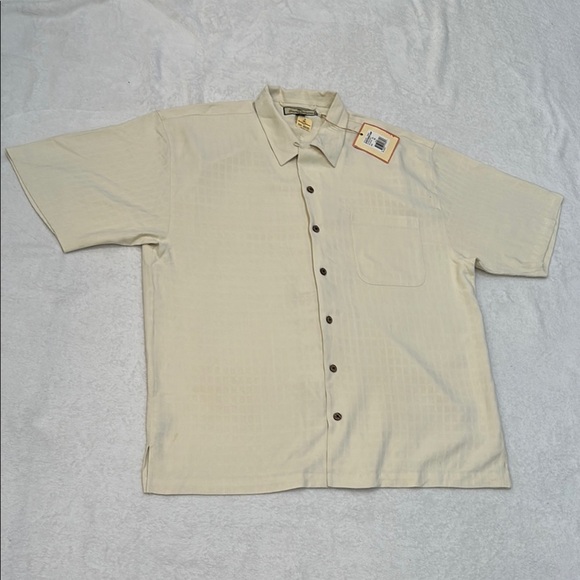 NWT Tommy Bahama Afortunado Camp Cream Casual Button Down Shirt - Picture 1 of 16